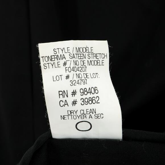 Theory Pants Womens 4 Black Sateen Stretch Cotton Zip Hem Straight Leg Ankle - Picture 13 of 13